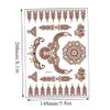 Temporary Tattoos,Henna Tattoos Brown Red Tattoos Sticker Lace Temporary Tattoos Waterproof Body Stickers For Women Girls Body Art 6Sheets view 4