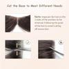 viviaBella Unisex Women Men's Toupee Straight Tape on Human Hair V-shape Hairline Hair Extension PU Thin Biological Base Hair Toppers Replacement (1.57 * 7 inch, 6 inch, Medium Brown) view 3