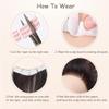 viviaBella Unisex Women Men's Toupee Straight Tape on Human Hair V-shape Hairline Hair Extension PU Thin Biological Base Hair Toppers Replacement (1.57 * 7 inch, 6 inch, Medium Brown) view 4