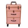 LENJKYYO Rolling Makeup Case, Professional Makeup Trolley with Wheels, Manicure Storage Organizer, Traveling Trunk with Drawer for Studio/Esthetician/Manicurist Barber/Cosmetologist view 3