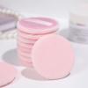 FRCOLOR 30 Pieces Powder Puff for Body Powder, Cotton Round Makeup Puff with Strap for Powder Foundation Loose Mineral Powder Body Powder, Pink view 3