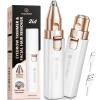 Rechargeable Facial Hair Remover for Women: 2 in 1 Electric Eyebrow and Facial Hair Remover - Suitable for Middle-aged Womens Eyebrow, Chin, and Cheek Trimming - with Built-in LED Light (White) view 1