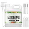 Lash Shampoo Bulk, Eyelash Cleanser for Extensions 2 Liters - 3 Foam Pump Bottles, 3 Lash Cleansing Brushes, Dispenser Pump - Eyelid Foaming Cleanser for Professional Salon and Home Use view 1