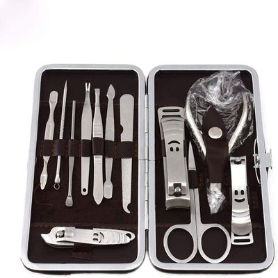 Nail Clippers, Manicure Pedicure Set,Nail clippers manicure set,Travel Mini Nail Set 12 Pcs Stainless Steel Nail Art Manicure Set Tools Kits Nails Clipper Scissors Tweezer Knife Manicure Case Pedicure