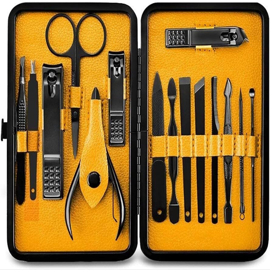Nail Clippers, Manicure Pedicure Set,Nail clippers manicure set,Travel Mini Nail Set 15Pcs Professional manicure Stainless Steel Nail Clippers Scissors Suit Set Kits Manicure Set Nail Tool nail art to