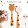 Face Brush Face Scrubber, Hysotok Facial Cleansing Brush with Soft Bristles for Face Cleansing Wash Scrub, Face Cleanser Brush for Facial Exfoliating Massaging Skin Care (Yellow) view 2