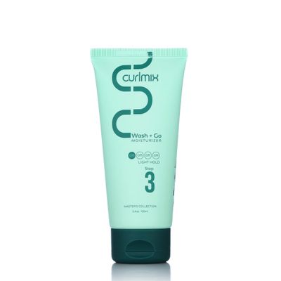 CurlMix Moisturizer for Curly Hair - Travel Size Sample 3.4 oz - Jojoba Oil Softens & Hydrates Hair - Light Hold