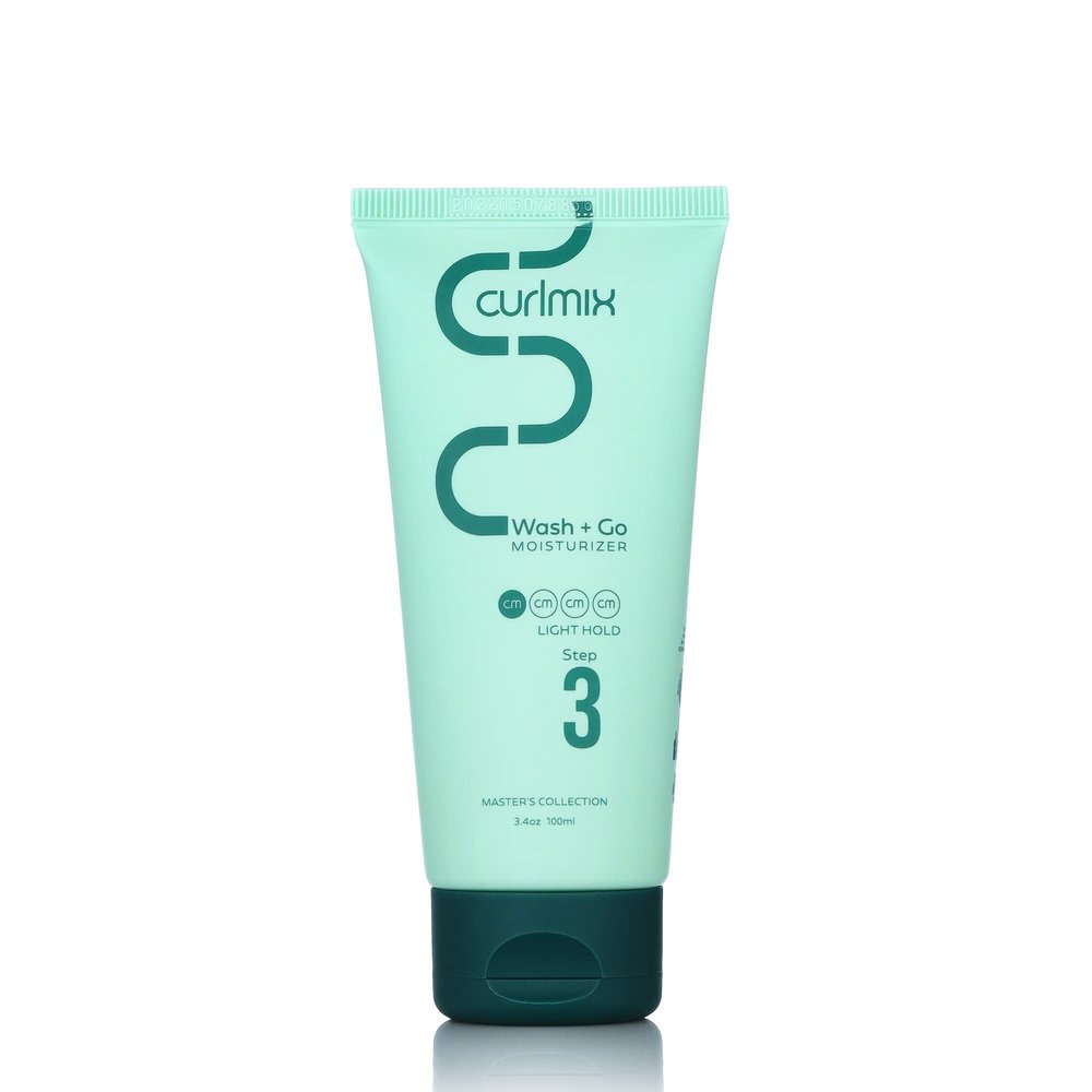 CurlMix Moisturizer for Curly Hair - Travel Size Sample 3.4 oz - Jojoba Oil Softens & Hydrates Hair - Light Hold