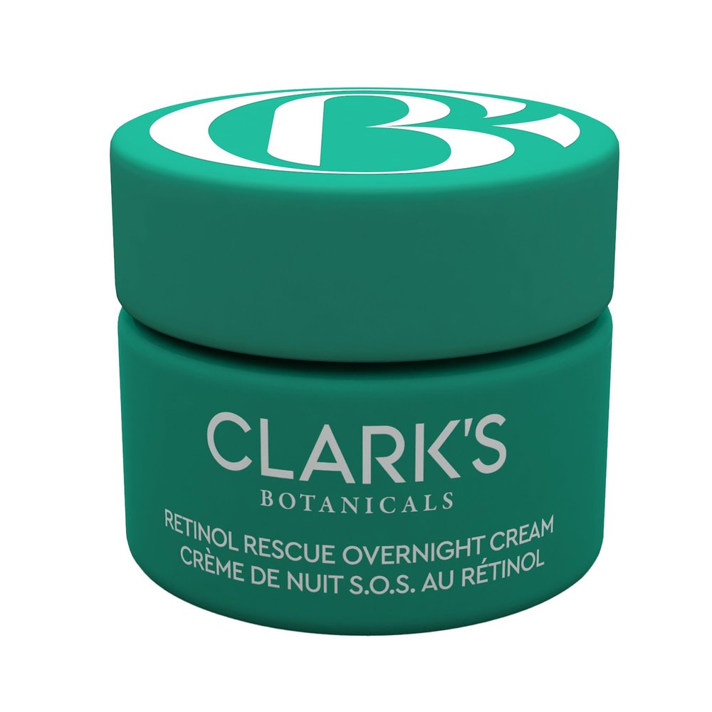Clark's Botanicals Retinol Rescue Overnight Cream  Clinically Proven to Reduce Redness, Smooth Fine Lines & Hydrate with Time-Released Retinol, Vitamin C + Hyaluronic Acid, 60ml