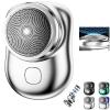 2023 USB Mini Shaver -New VersionPocket Portable Electric Shaver Rechargeable Waterproof, Magic Travel Electric Razor Round Shaving Machines, Wet Dry Mini Shaving Machines for Men Dayily Use(Sliver) view 1