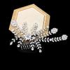 Luxury Full CZ Diamond Bridal Hair Comb Cubic Zirconia Hair Clip Silver Floral Bridal Headpieces for Wedding Hair Accessories for Bride Crystal Jewelry (Silver) view 1
