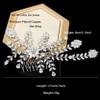 Luxury Full CZ Diamond Bridal Hair Comb Cubic Zirconia Hair Clip Silver Floral Bridal Headpieces for Wedding Hair Accessories for Bride Crystal Jewelry (Silver) view 2