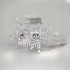 Luxury Full CZ Diamond Bridal Hair Comb Cubic Zirconia Hair Clip Silver Floral Bridal Headpieces for Wedding Hair Accessories for Bride Crystal Jewelry (Silver) view 3