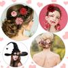 Ahoney 20 Pieces Red Rose Hair Clips for Women Girls Hair, Artificial Flowers Floral Alligator Clips Flowers Hair Pins Valentines Hair Accessories for Mexican Prom Gothic Party Hair Decor (Red) view 2