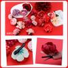 Ahoney 20 Pieces Red Rose Hair Clips for Women Girls Hair, Artificial Flowers Floral Alligator Clips Flowers Hair Pins Valentines Hair Accessories for Mexican Prom Gothic Party Hair Decor (Red) view 4