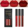 AMY'S DIARY 3Pcs Bright Red Matte Liquid Lipstick Sets, Lip Stain Long Lasting 24 Waterproof Lip Gloss Gift Set Matt Makeup for Women Lippies (05) view 1