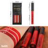AMY'S DIARY 3Pcs Bright Red Matte Liquid Lipstick Sets, Lip Stain Long Lasting 24 Waterproof Lip Gloss Gift Set Matt Makeup for Women Lippies (05) view 3