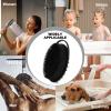 2 Pack Silicone Body Scrubber, Loofah Double-Sided Body Brush,Shower Scrubber and Scalp Massager Shampoo Brush for Sensitive Kids Women Men All Kinds of Skin (Black & Pink) view 2