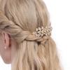 Cubic Zirconia Bridal Hair Comb Headpiece Crystal Hair Pieces for Brides Hair Clip Small Silver Wedding Hair Accessories Peinetas Para Cabello De Mujer Elegantes (Gold) view 3