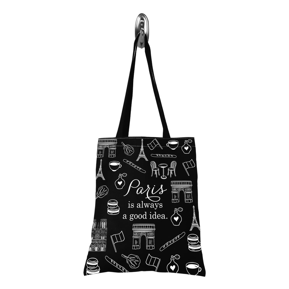 TSOTMO Paris Travel Gift Paris City Skyline Paris Is Always A Good Idea Zipper Pouch Makeup Bag (Paris tote)