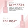 Makartt No Wipe Top Coat and Base Coat Kit and Pink Lint Free Nail Wipes Bundle, Clear Gloss Shiny Stain Resistant General Gel Top Coat Base Coat, 1000pcs Super Absorbent Soft Nail Wipes view 4