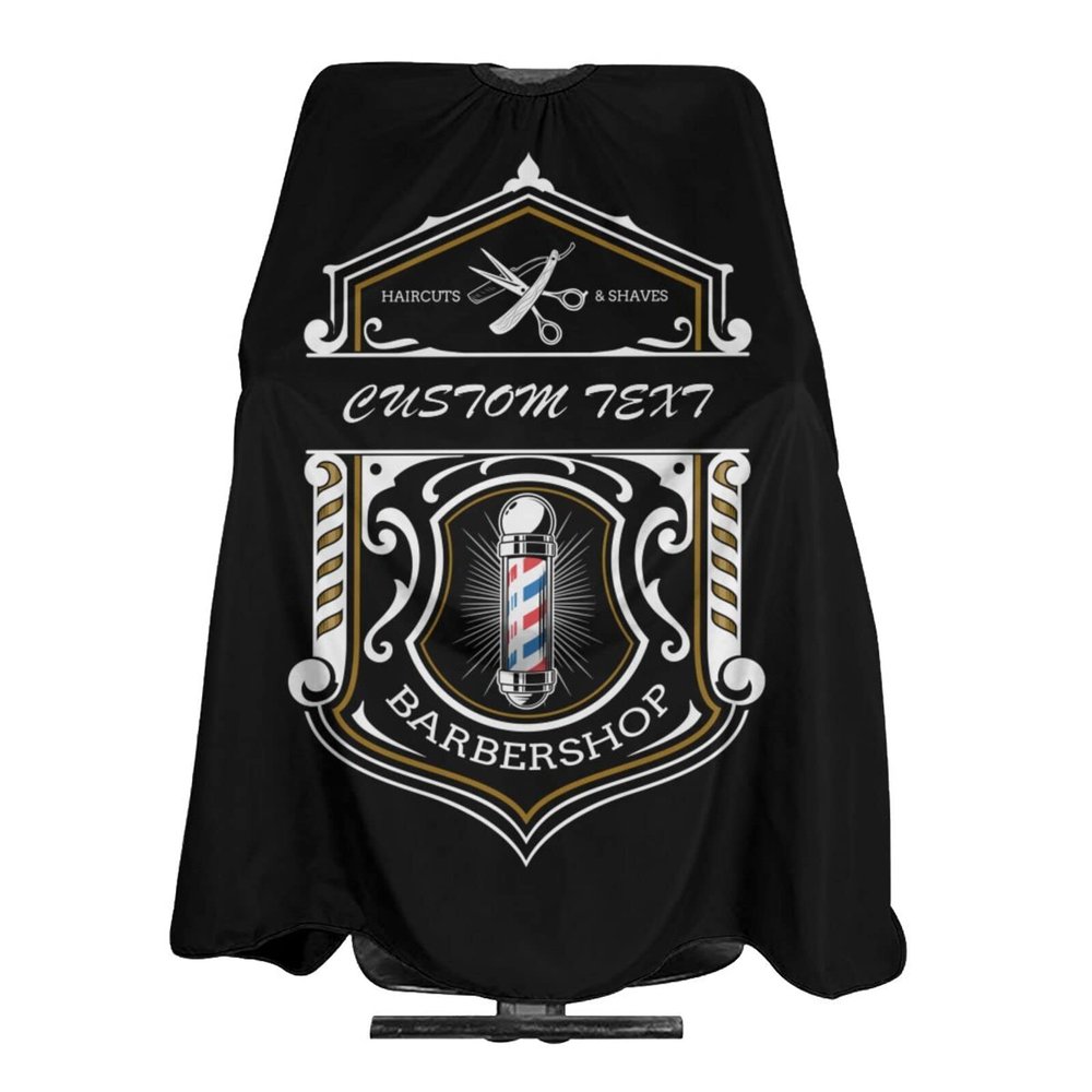 Custom Barber Cape Hairdresser Cape, Add Your Photo Text Logo Personalized Barber Salon Cape for Men, Customized Hair Cutting Cape for Home Salon Barbershop