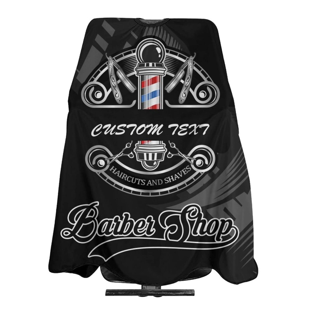 Custom Barber Cape - Add Your Photo, Text, Logo for Personalized Haircut Salon Cape for Men - Customized Hair Cutting