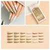 Cubic Zirconia Laser Color Press On False Nails Medium Length Full Cover Acrylic Long Ballerina Coffin Shaped Shiny Fake Nails for Women Nail Salons Home DIY Nail Art 24 PCS (A19-ZXG-7 Gold) view 2