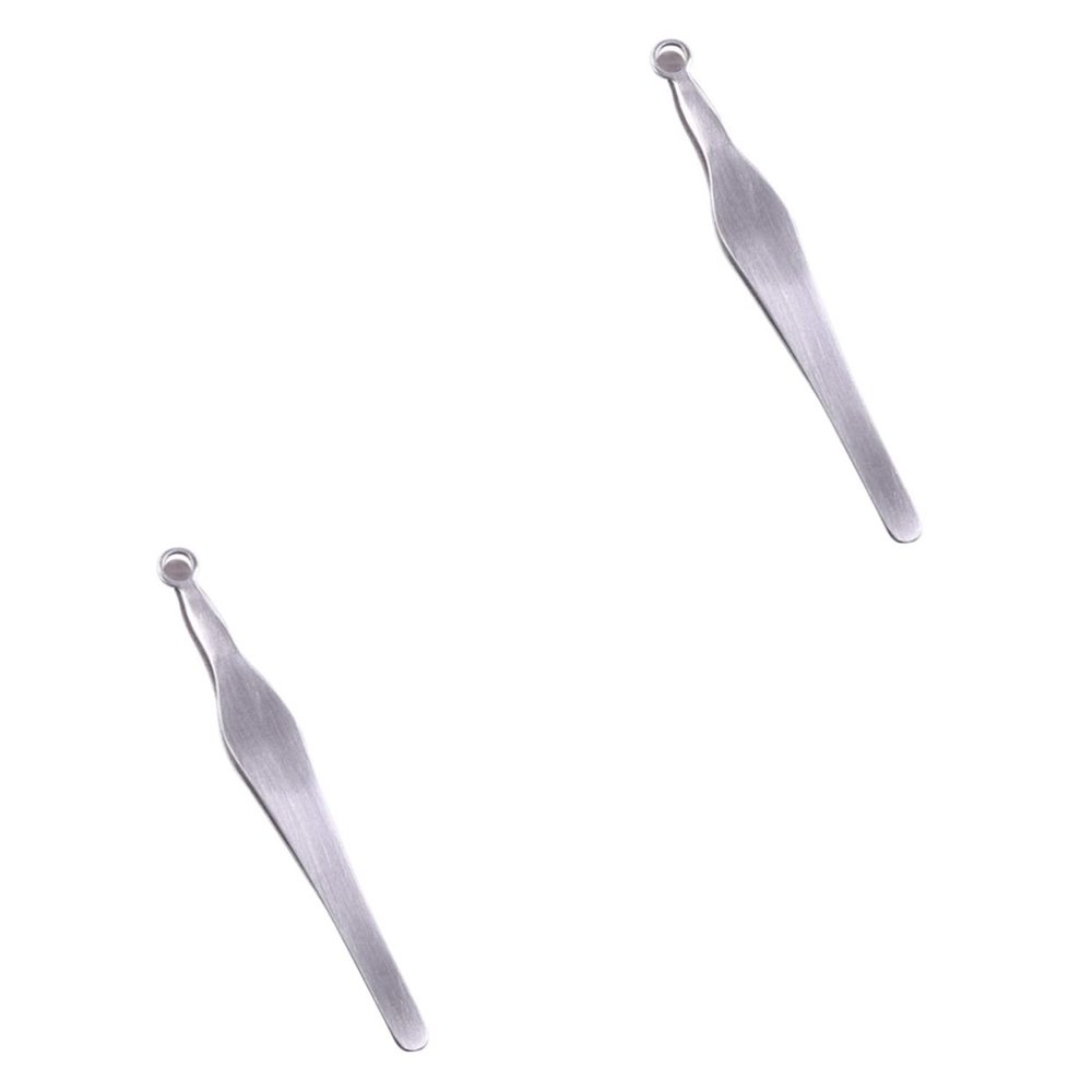 minkissy 2 Pcs Stainless Steel Scissors Round Head Nasal Hair Trimmer Eyebrow Trimmer Scissors Comb Mens Eyebrow Trimmer Kit