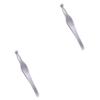 minkissy 2 Pcs Stainless Steel Scissors Round Head Nasal Hair Trimmer Eyebrow Trimmer Scissors Comb Mens Eyebrow Trimmer Kit view 1