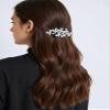 Sparkly Cubic Zirconia Bridal Hair Comb Crystal Butterflies Wedding Hair Piece Bridal Hair Pin Silver Gold CZ Formal Hair Accessories for Bride HB070 (Silver) view 4
