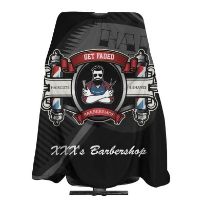 Custom Barber Cape Hairdresser Cape, Add Your Photo Text Logo Personalized Barber Salon Cape for Men, Customized Hair Cutting Cape for Home Salon Barbershop