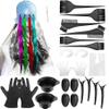 Silicone Highlight Caps for Color Hair 24 Pcs, Reusable Highlighting Caps with Hooks & Salon Hairdressing Dyeing Staining Tools Set for Women Men view 1
