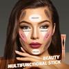 Concealer Stick,Contour Stick Makeup Liquid Highlight and Contour Wand,Cream Contour Stick with Soft Cushion Applicator,Foundation Highlight Makeup Bronzer Stick for Face view 4