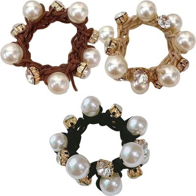 LALAFINA 3pcs Elegant Hair Holders Simple and Stylish Elastic Hair Ties for Women for Parties Daily Use and Special Occasions