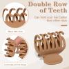 1.6" Matte Small Double Row Teeth Hair Clips for Women - Strong Hold Jaw Clamps for Thin, Fine & Thick Hair view 2