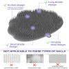 Manmihealth Upgrade Shower Foot Massager Scrubber & Bath Glove Set(2 PCS), Hands-Free Back Scrubber for Shower, Wall-Mounted Shower Brush with Body & Face Scrubber and Free Adhesive Hook. (Gray) view 2