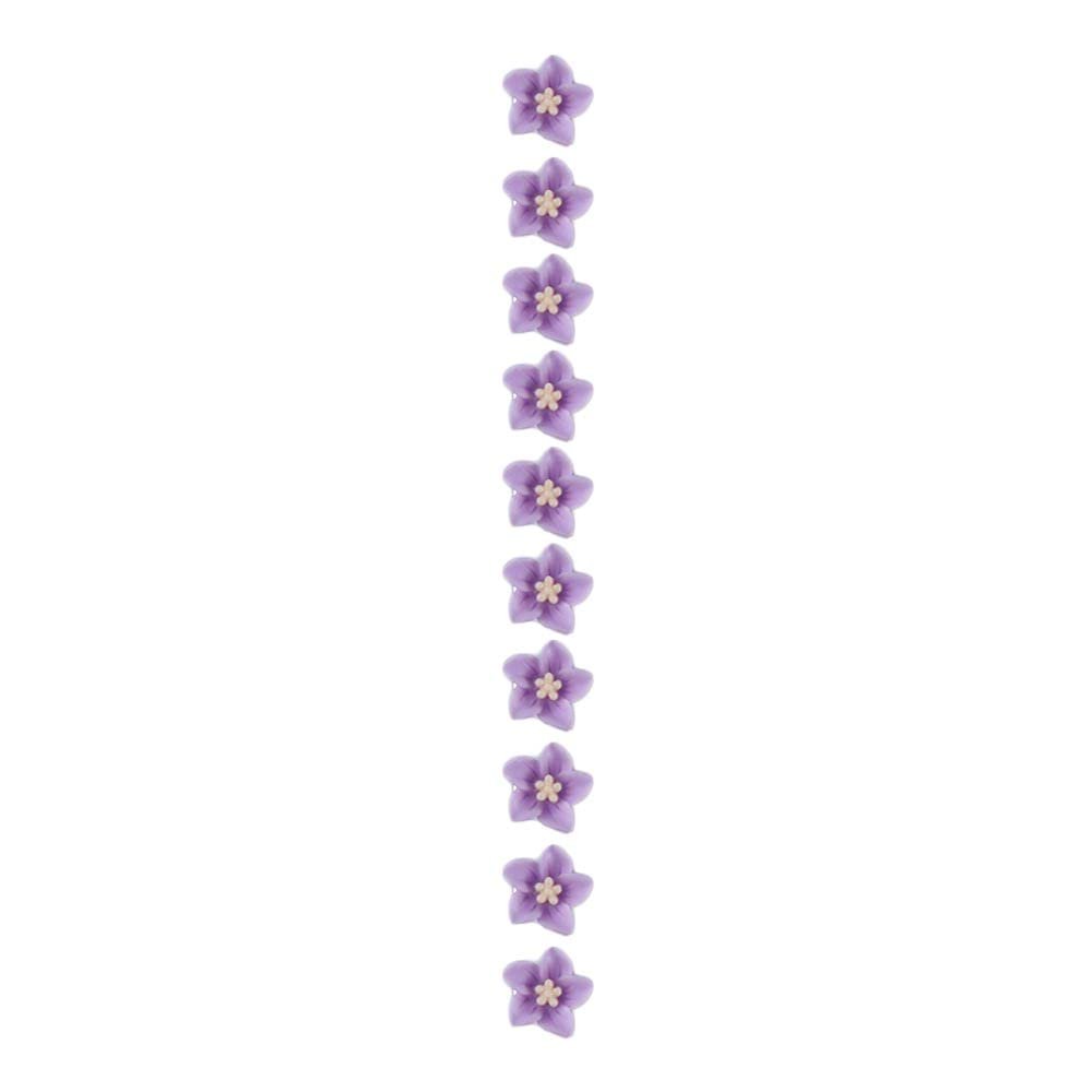 10pcs Small Flower Buckle Hair Clips Cute Hairpins DIY Hair Styles Holder Sweet Hair Claws Hair Accessories Girl Flower Hair Clips(purple)