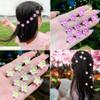10pcs Small Flower Buckle Hair Clips Cute Hairpins DIY Hair Styles Holder Sweet Hair Claws Hair Accessories Girl Flower Hair Clips(purple) view 3