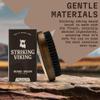 Striking Viking Beard Brush for Men - 4.3-Inch Beech Wood Handle, Brown - Boar Bristle Beard Brush, Travel Size Detangler & Static Reducer view 2
