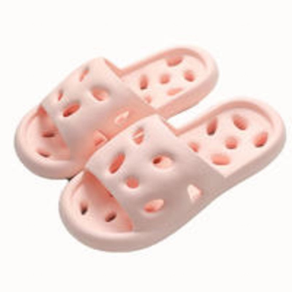 JIXAW Womens Sandals Non-Slip Spa Slippers Slippers for Bathroom Gym House Casual Massage Casual Shower Shoes,powder-6-7