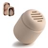 BEZOX Makeup Sponge Holder, Silicone Beauty Sponge Case with Double-Sided Vent Design for Quick Drying, Compact Travel Essentials Make Up Puff Blender Container - Khaki view 1