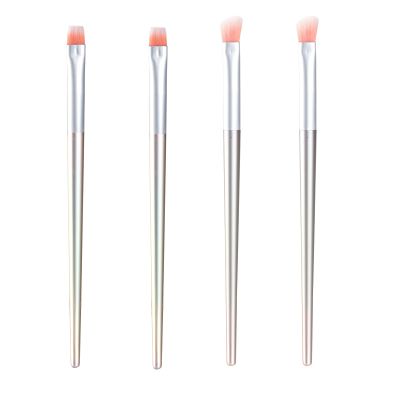 TEONEI Neon Pink Eyeshadow Brush,Eyeshadow Blending Brush,Eye Makeup Applicators Concealer Brush,Cosmetic Tools,4PCS
