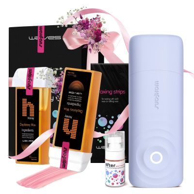Waxfans Waxing Kit for Women,Roll on Wax Kit,Smart Roll on Wax Warmer,Upgrade Waxing Kit,About 15-minute Fast Heating,Easy Waxing:Suitable for Beginners Waxing at HomePurple