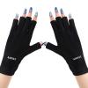 AIRSEE UV Gloves for Nail Lamp,Professional UPF50+ UV Protection Gloves for Manicures Nail Art,Fingerless Gloves That Shield Skin from The Sun and Nail Lamp (Black) view 1