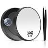 MIYADIVA 30X Magnifying Mirror, Small Travel Mirror with Suction Cup and Tweezers, 3.5 Inches view 1