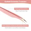 Ms.Queen Lash Tweezers for Eyelash Extensions,Precision 4Pcs Fiber Tip Grip 45 90 Degree L-Shaped Boot Curved Isolation Eyelash Tweezers Set view 4