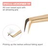 Ms.Queen Lash Tweezers Set,Professional 4Pcs 45 90 Degree Curved and Isolation Lash Tweezers for Eyelash Extensions view 2