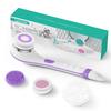 VOYOR Electric Body Brush Back Scrubber for Shower Rechargeable Exfoliating Bath Brush Powered Shower Brush with Non-Slip Long Handle Deep Cleansing, Exfoliation, Massaging Spin Brush BC100 (Purple) view 1