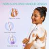 VOYOR Electric Body Brush Back Scrubber for Shower Rechargeable Exfoliating Bath Brush Powered Shower Brush with Non-Slip Long Handle Deep Cleansing, Exfoliation, Massaging Spin Brush BC100 (Purple) view 3